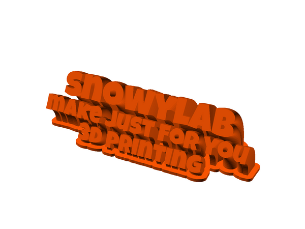 Custom 3D Printed Sweeping Name Plate