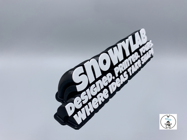 Custom 3D Printed Sweeping Name Plate
