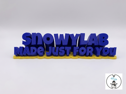 Custom 3D Printed Sweeping Name Plate