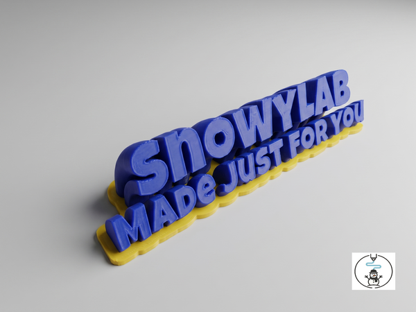 Custom 3D Printed Sweeping Name Plate