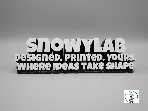 Custom 3D Printed Sweeping Name Plate