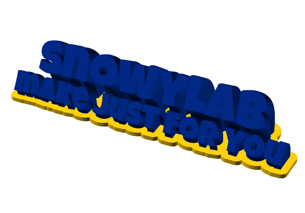 Custom 3D Printed Sweeping Name Plate